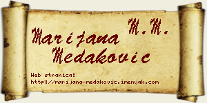 Marijana Medaković vizit kartica